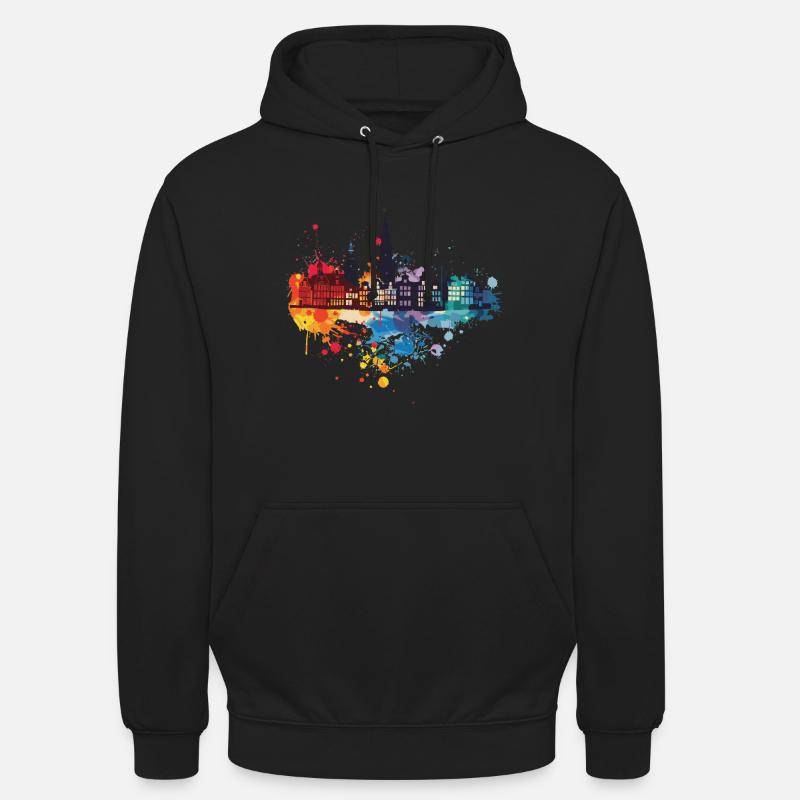 Vlaardingen - Sweat-shirt à capuche unisexe - noir