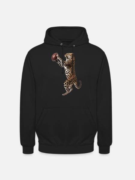 Leopard Football - Unisex Hoodie - black
