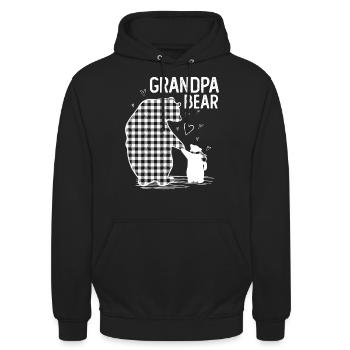 Grand-père Ours - Sweat-shirt à capuche unisexe - noir - Devant - Alina (178cm) & Michal (187cm)