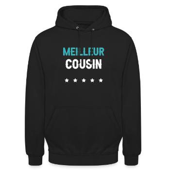 Bester Cousin Zukunft Cousin Mann Geschenk Cousin - Unisex Hoodie - Schwarz - Vorne - Alina (178cm) & Michal (187cm)