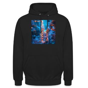 Saxophon - Unisex Hoodie - Schwarz - Vorne - Alina (178cm) & Michal (187cm)