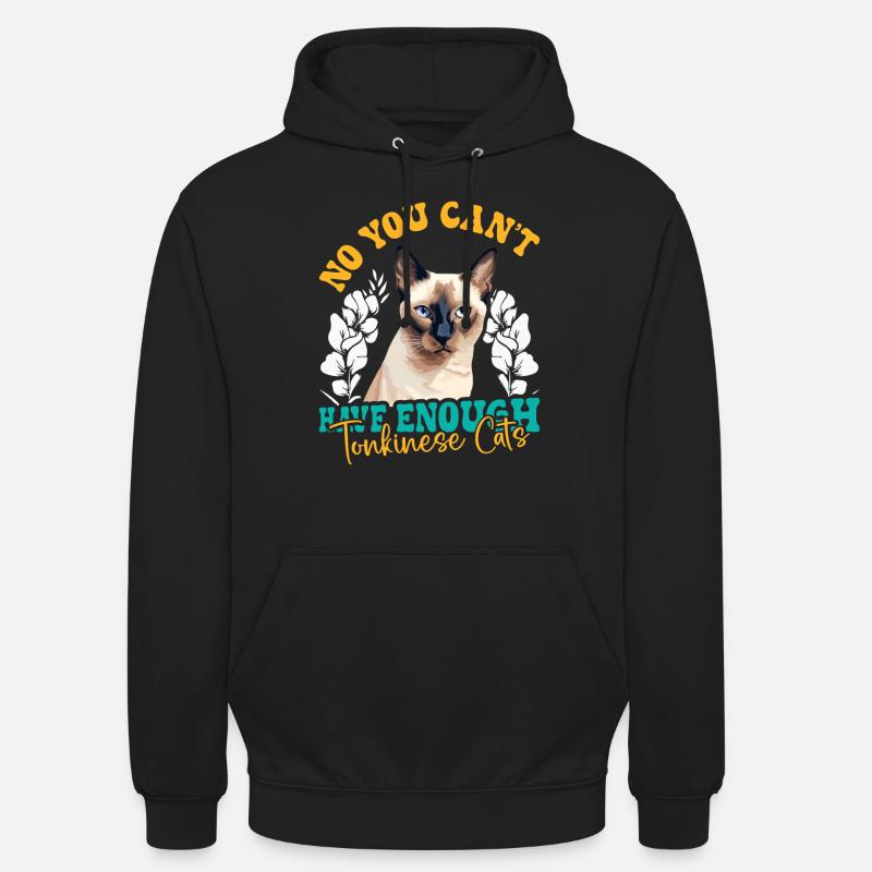 Chat tonkinois - Sweat-shirt à capuche unisexe - noir