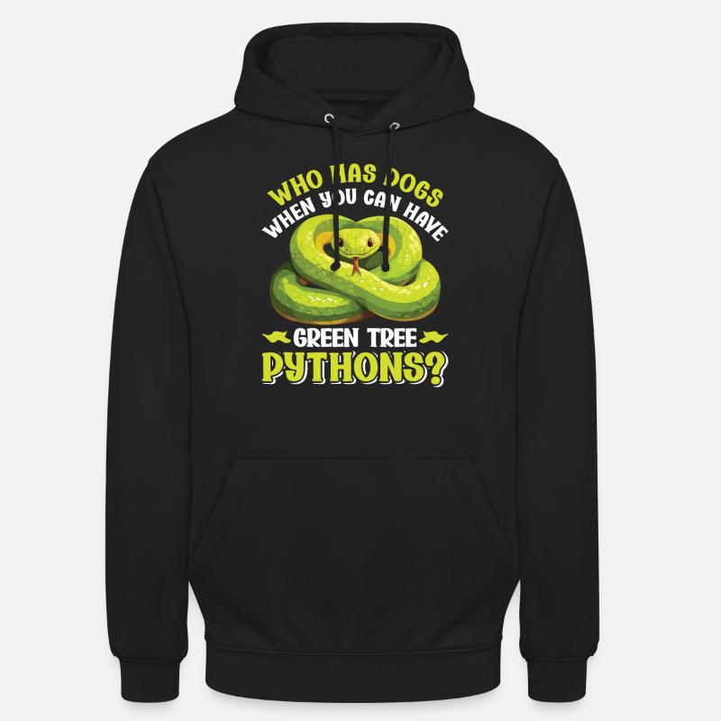 Green Tree Python - Unisex Hoodie - black