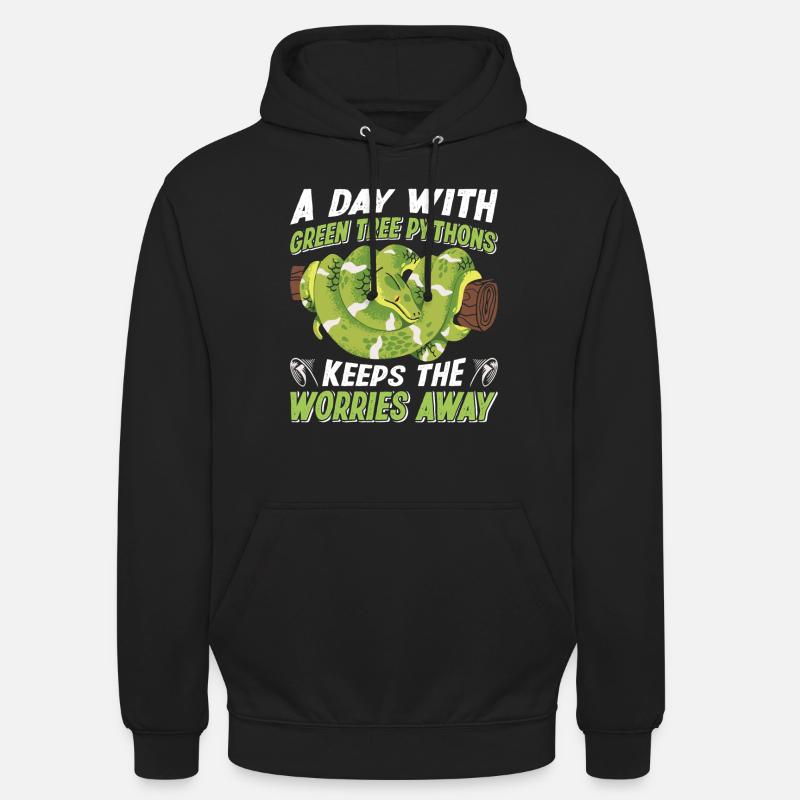 Green Tree Python - Unisex Hoodie - black