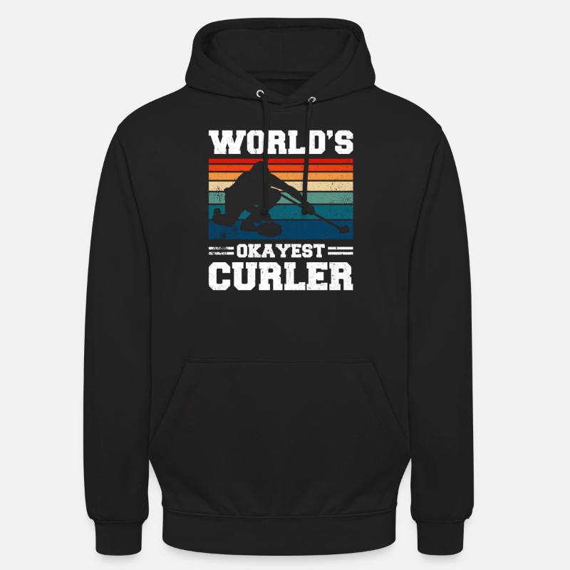 Curling Sport Curling - Sweat-shirt à capuche unisexe - noir