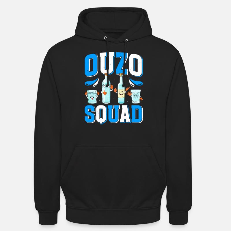 Grèce Ouzo - Sweat-shirt à capuche unisexe - noir