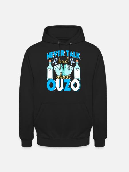 Grèce Ouzo - Sweat-shirt à capuche unisexe - noir