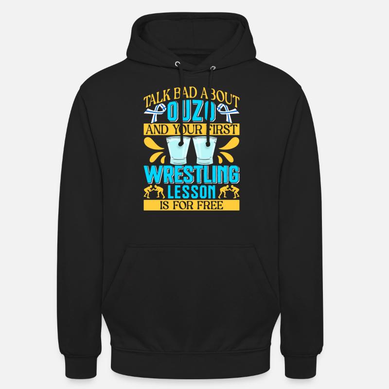 Grèce Ouzo - Sweat-shirt à capuche unisexe - noir