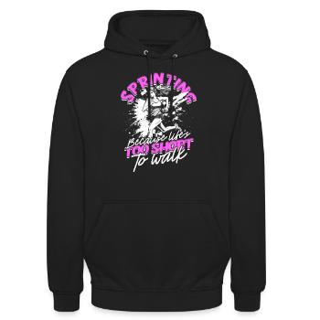 Sprint Athletics Sprint - Unisex Hoodie - black - Front - Alina (178cm) & Michal (187cm)