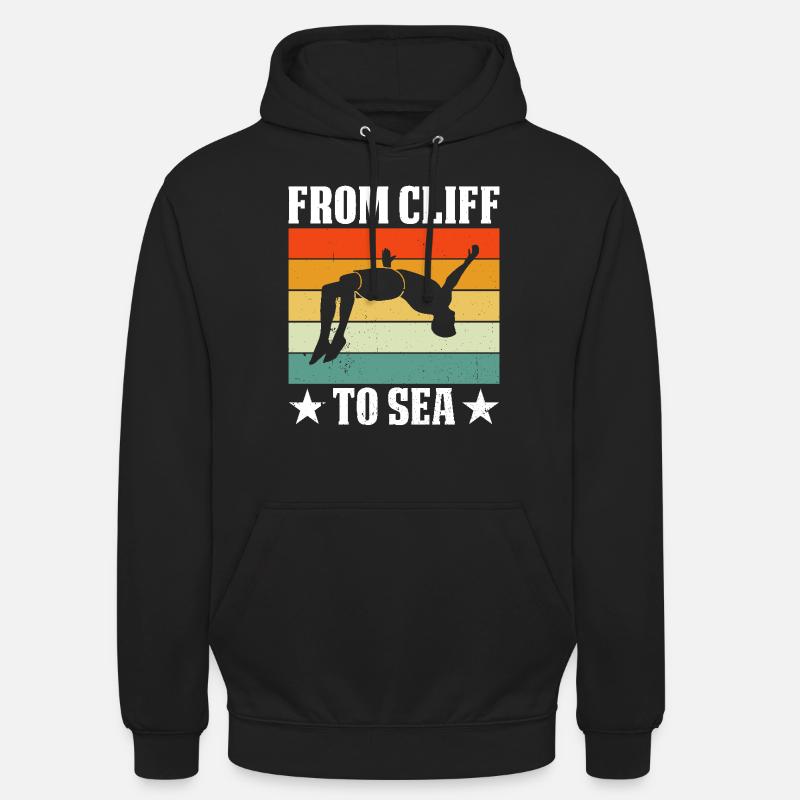 Plongeur Plongée Cliff Diver - Sweat-shirt à capuche unisexe - noir