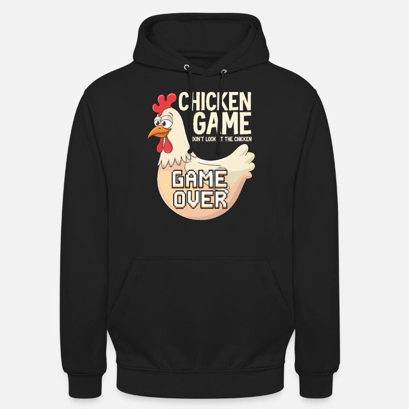 Le jeu du poulet - Sweat-shirt à capuche unisexe - noir
