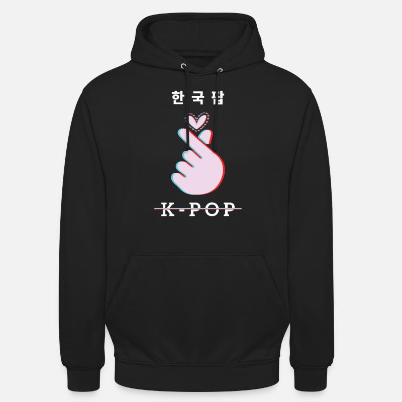 K-Pop Liebe Zeichen Hand Geste - Unisex Hoodie - Schwarz