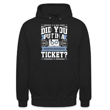 Did You Put In A Ticket? IT Support Programmierer - Unisex Hoodie - Schwarz - Vorne - Alina (178cm) & Michal (187cm)