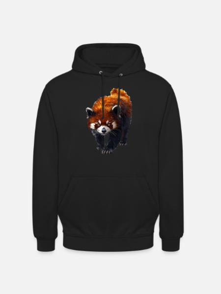 Roter Panda - Unisex Hoodie - Schwarz