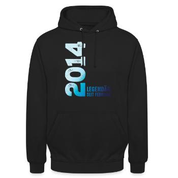 Limited Edition February 2014 Legendär Seit - Unisex Hoodie - Schwarz - Vorne - Alina (178cm) & Michal (187cm)