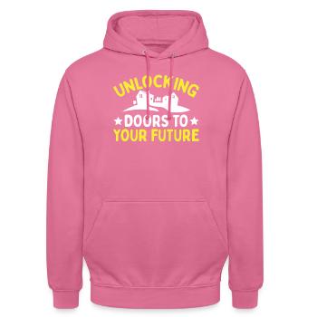 Immobilienmakler Makler Immobilien - Unisex Hoodie - Pink - Vorne - Alina (178cm) & Michal (187cm)