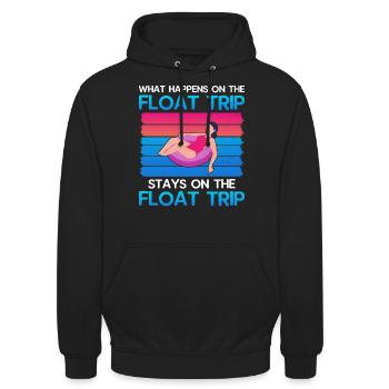 Summer Float Trip River Tubing Party Beach Outfit - Unisex Hoodie - black - Front - Alina (178cm) & Michal (187cm)
