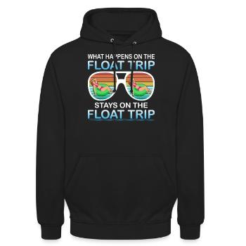 Summer Float Trip River Tubing Party Beach Outfit - Unisex Hoodie - black - Front - Alina (178cm) & Michal (187cm)