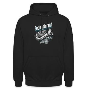 Euphonium Euphonist - Unisex Hoodie - Schwarz - Vorne - Alina (178cm) & Michal (187cm)