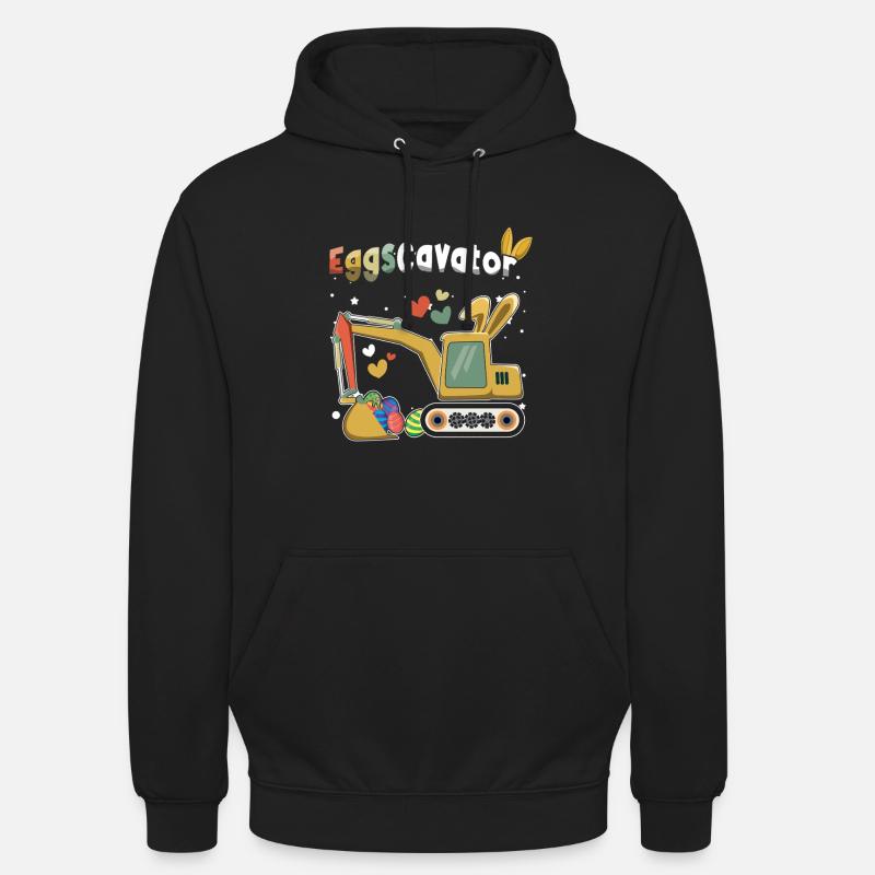 Ostern Eggscavator Bagger Eier - Unisex Hoodie - Schwarz