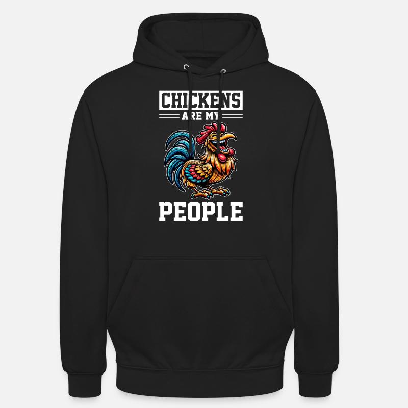 Poulets Poulets - Sweat-shirt à capuche unisexe - noir