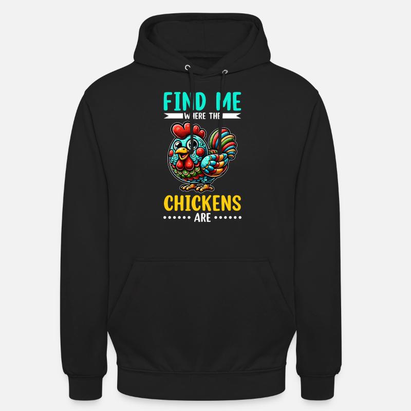Poulets Poulets - Sweat-shirt à capuche unisexe - noir