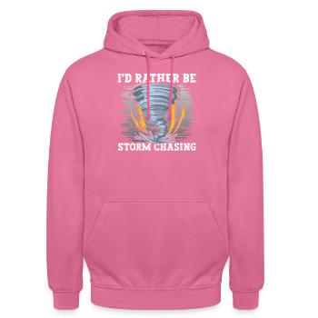 Tornado Storm Hunter - Unisex Hoodie - pink - Front - Alina (178cm) & Michal (187cm)
