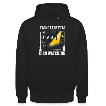 Bird Watching Cute Bird Lover - Unisex Hoodie - Schwarz - Vorne - Alina (178cm) & Michal (187cm)