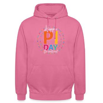Happy Pi Day être un nombre irrationnel - Sweat-shirt à capuche unisexe - rose - Devant - Alina (178cm) & Michal (187cm)