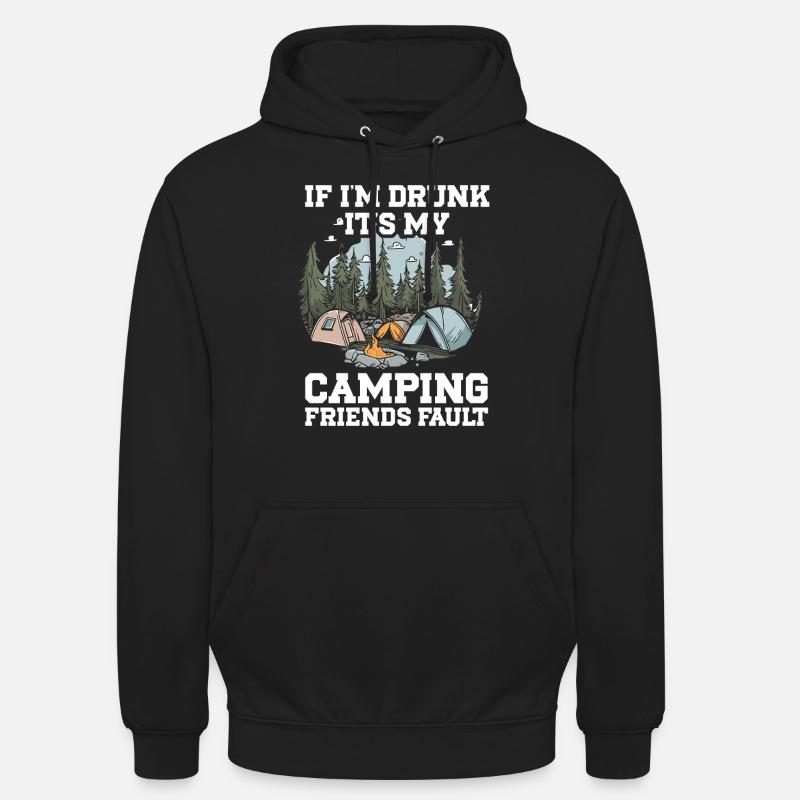 Camping Feu de camp Camper - Sweat-shirt à capuche unisexe - noir