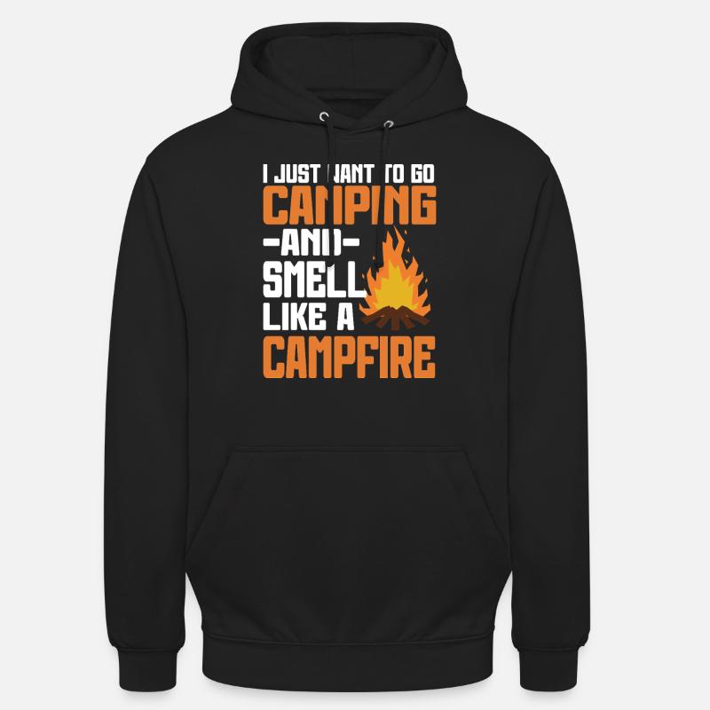 Camping Feu de camp Camper - Sweat-shirt à capuche unisexe - noir