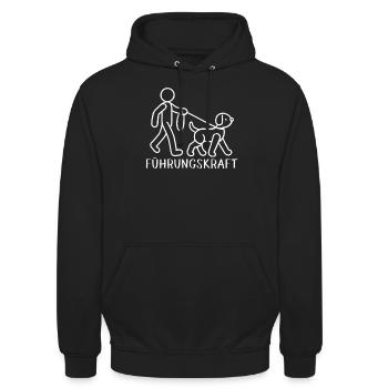 Führhund Hundebesitzer Hundeliebhaber Tier - Unisex Hoodie - Schwarz - Vorne - Alina (178cm) & Michal (187cm)
