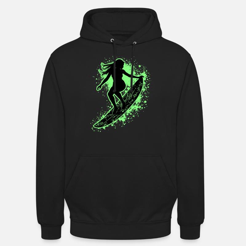 Surfeur élégant Surfer Surfer - Sweat-shirt à capuche unisexe - noir