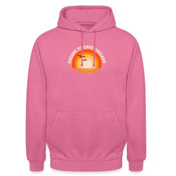 Ich fliehe nach Caye Caulker - Unisex Hoodie - Pink - Vorne - Alina (178cm) & Michal (187cm)
