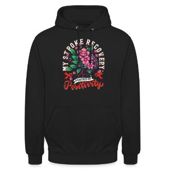 Schlaganfall Erholung - Unisex Hoodie - Schwarz - Vorne - Alina (178cm) & Michal (187cm)