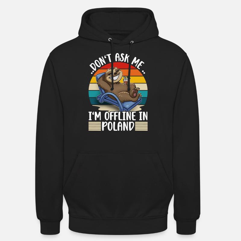 Vacances Pologne - Sweat-shirt à capuche unisexe - noir