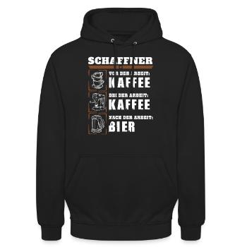 Mon quotidien de chef d'orchestre - Sweat-shirt à capuche unisexe - noir - Devant - Alina (178cm) & Michal (187cm)