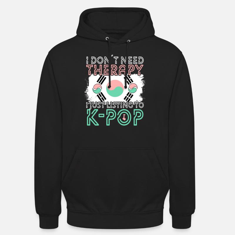 K-pop - Sweat-shirt à capuche unisexe - noir