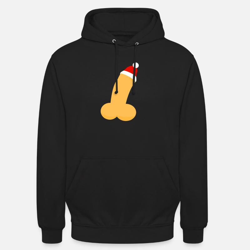 Natale del pene - Felpa con cappuccio unisex - nero
