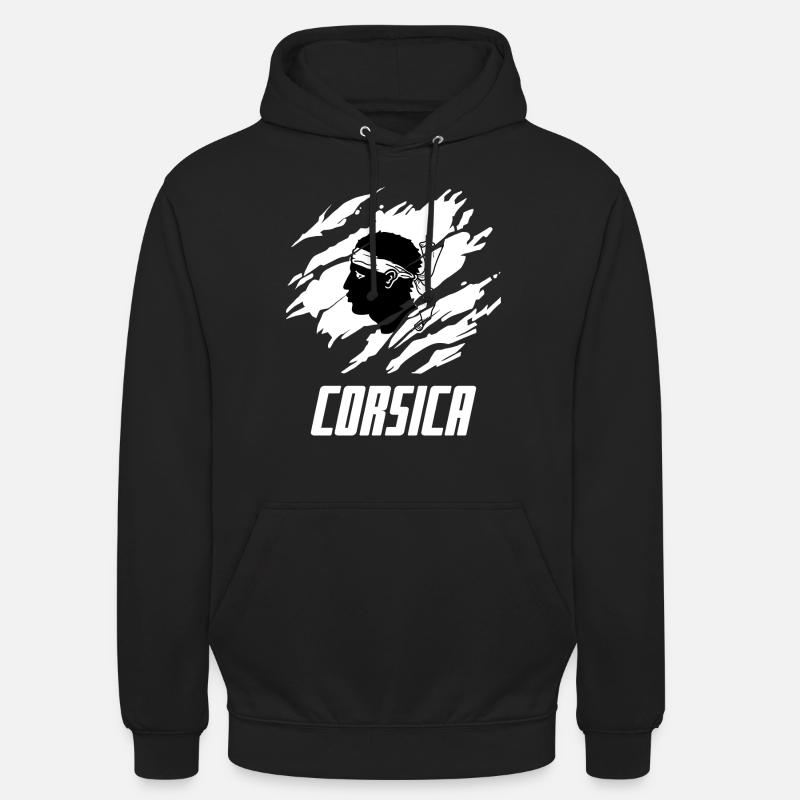 Drapeau Corse - Sweat-shirt à capuche unisexe - noir
