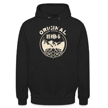 1994 BC Original - 1994 Cadeau d’anniversaire - Sweat-shirt à capuche unisexe - noir - Devant - Alina (178cm) & Michal (187cm)