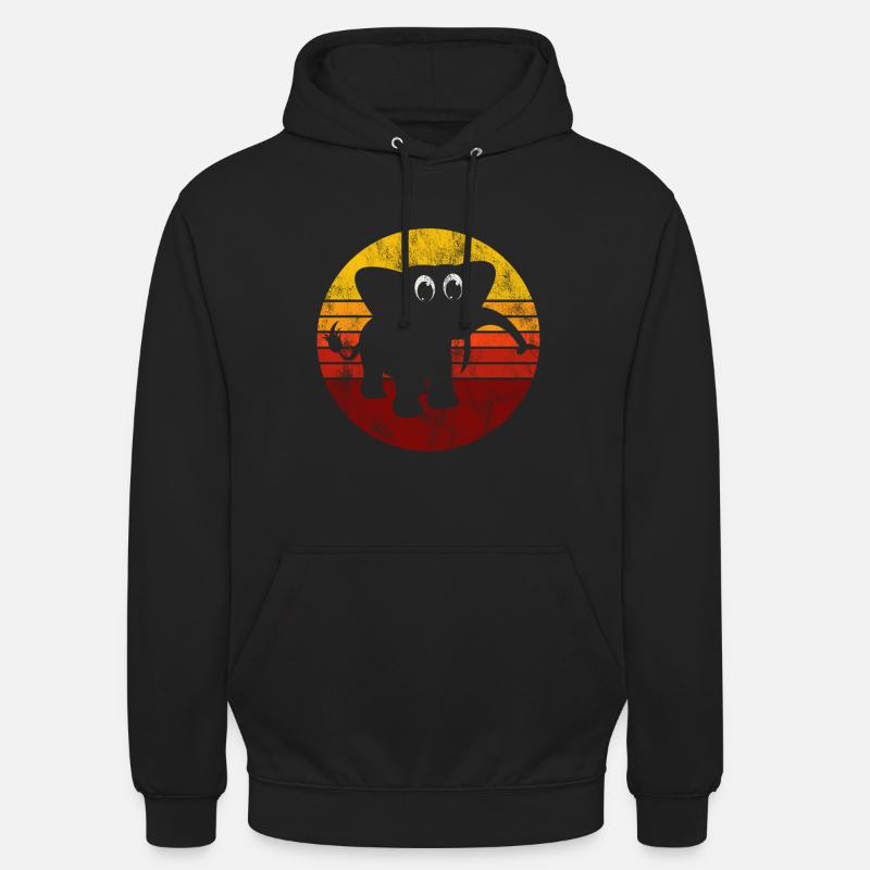 Eléphant éléphant pour enfants - Sweat-shirt à capuche unisexe - noir