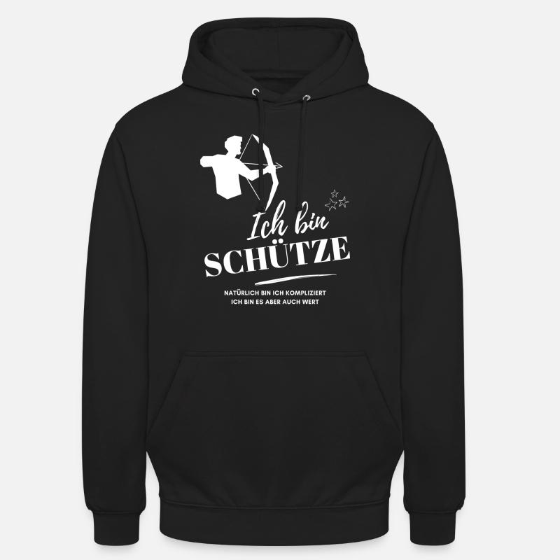 Ich bin Schütze Sternzeichen Astrologie - Unisex Hoodie - Schwarz