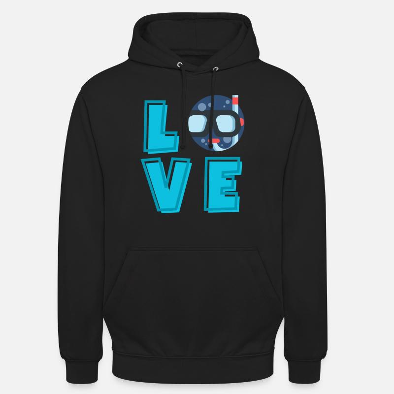 J’adore la plongée - Sweat-shirt à capuche unisexe - noir