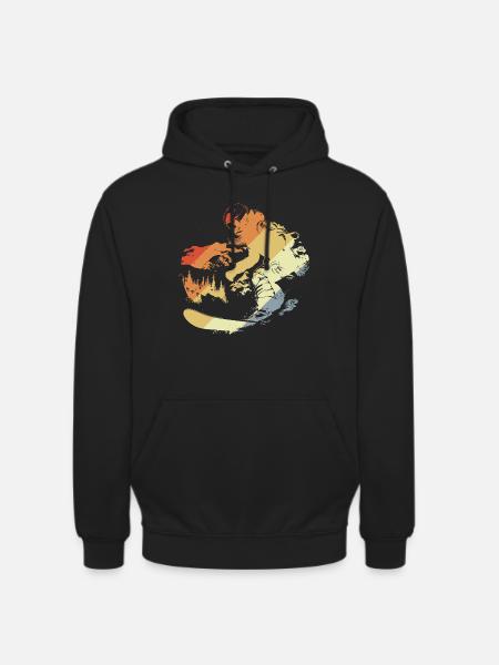 Retro Snowboarder - Unisex Hoodie - black
