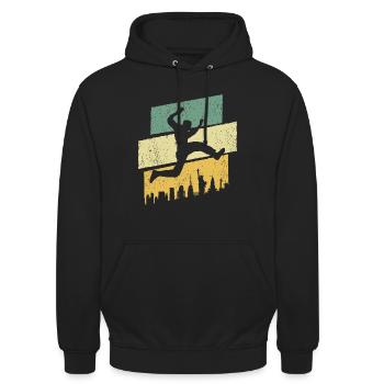 Freerunner Parkour Jumping Freerunning - Unisex Hoodie - black - Front - Alina (178cm) & Michal (187cm)
