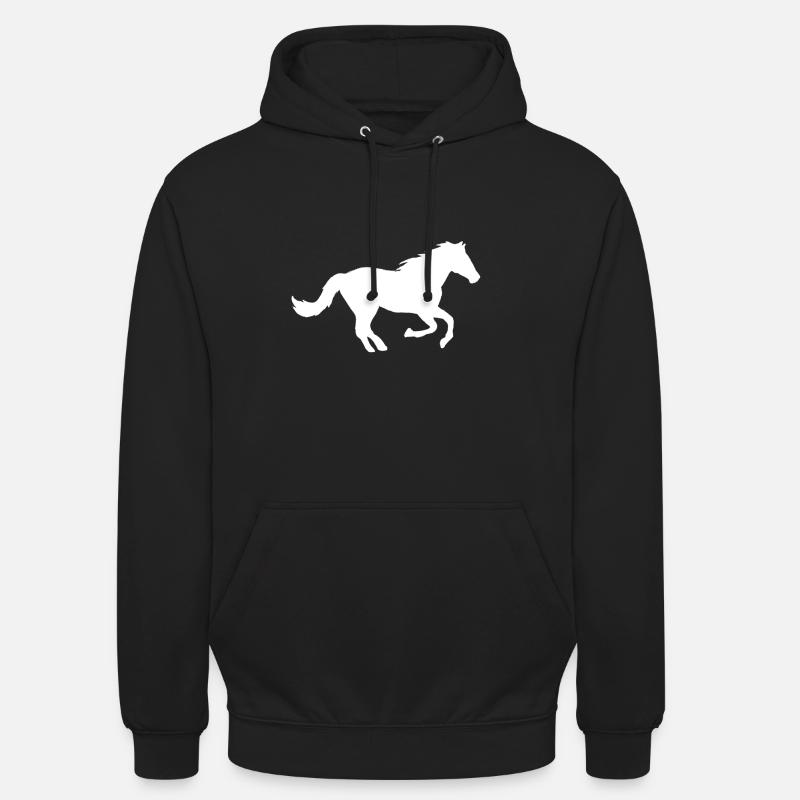 cheval - Sweat-shirt à capuche unisexe - noir