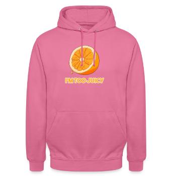 Orange Frucht Orangensaft Getränk Lecker Obst - Unisex Hoodie - Pink - Vorne - Alina (178cm) & Michal (187cm)