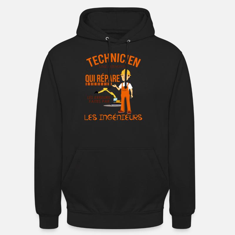 Technikerhemd • Wartung • Geschenk - Unisex Hoodie - Schwarz