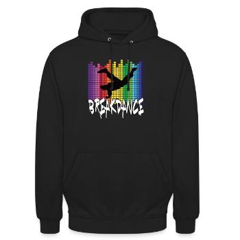 Breakdance - Unisex Hoodie - Schwarz - Vorne - Alina (178cm) & Michal (187cm)